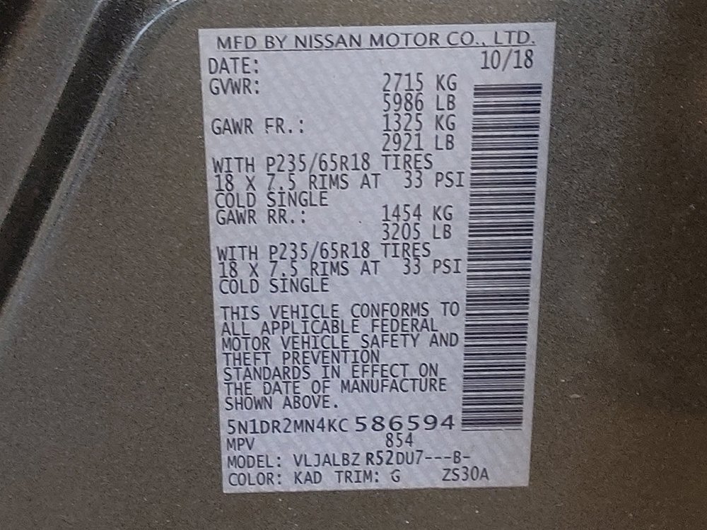Used 2019 Nissan Pathfinder S FWD image 33