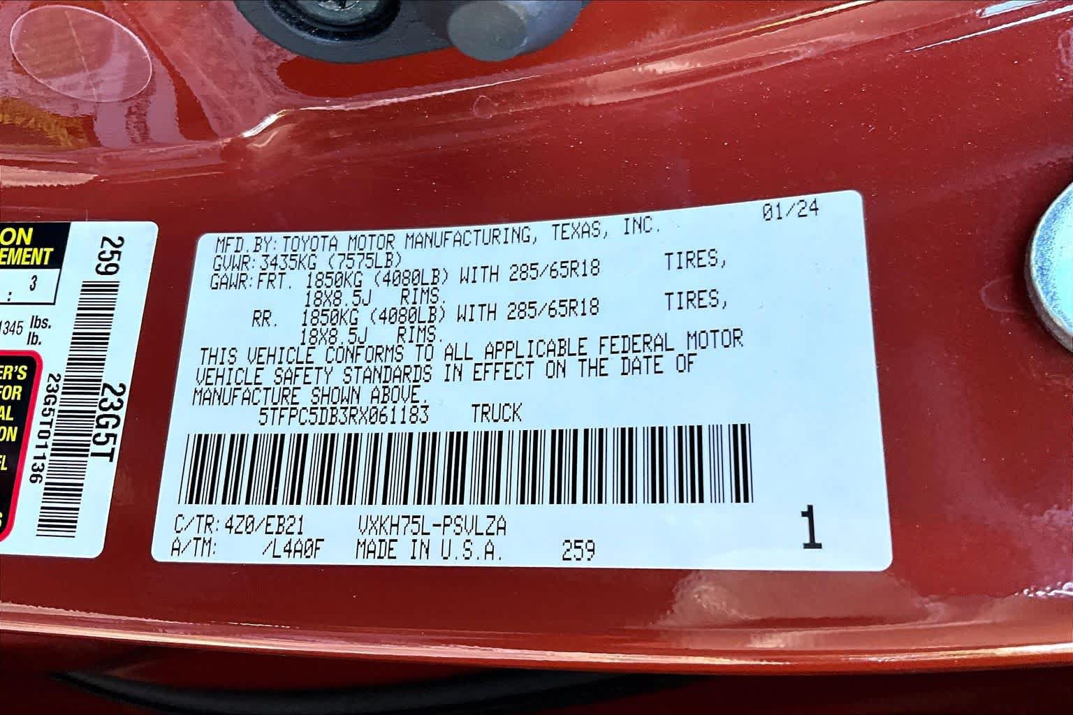 Used 2024 Toyota Tundra TRD Pro AWD/4WD image 34