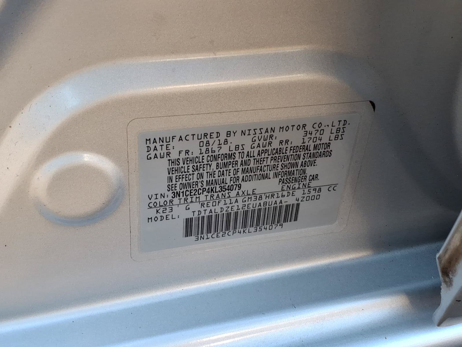 Used 2019 Nissan Versa Note SV FWD image 28