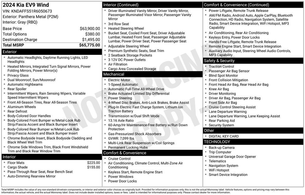 Certified 2024 Kia EV9 Wind AWD/4WD image 41
