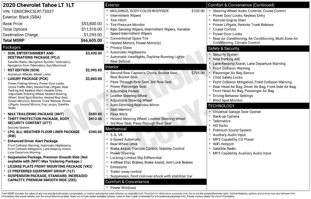 Used 2020 Chevrolet Tahoe LT RWD image 6