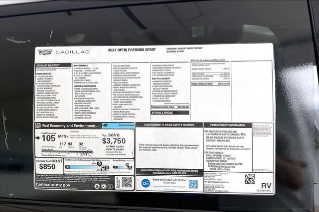 New 2027 Cadillac Optiq Premium Sport RWD image 15