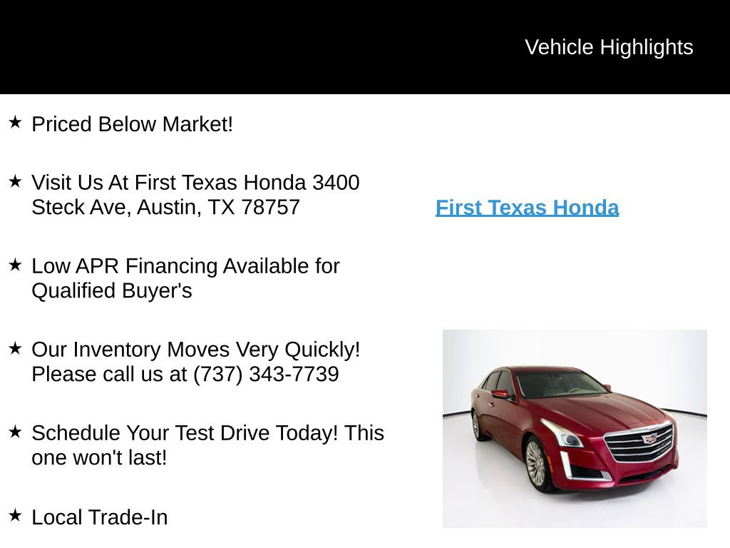 Used 2016 Cadillac CTS Luxury RWD image 10