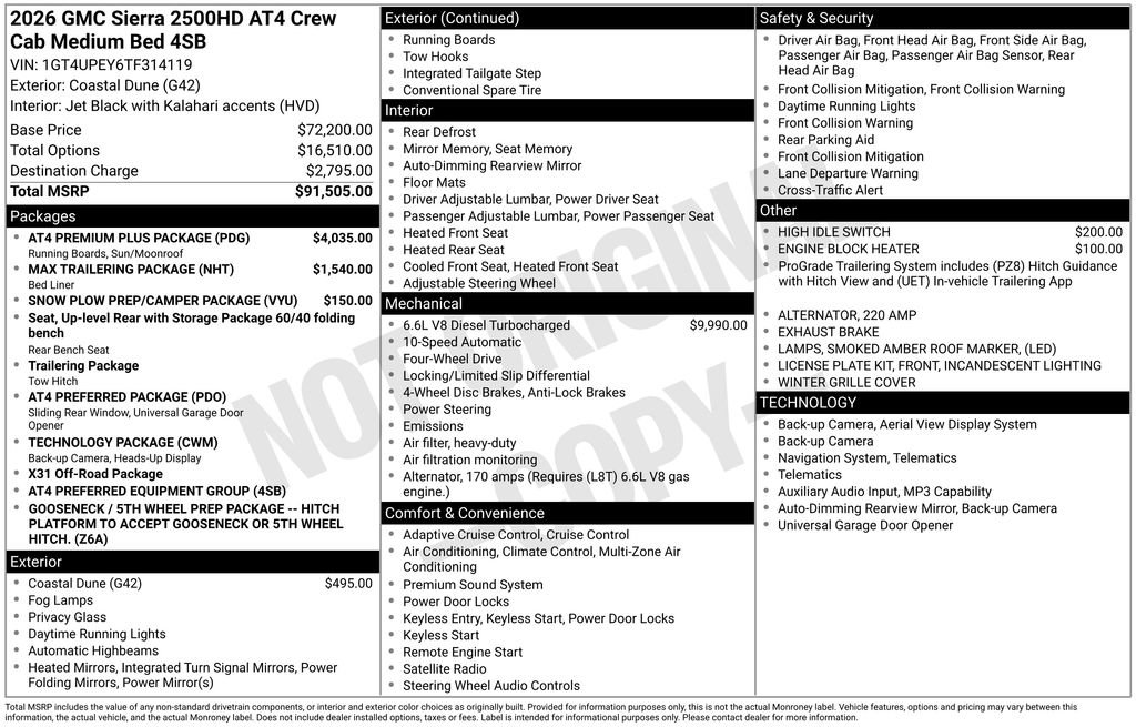 New 2026 GMC Sierra 2500 AT4 w/ AT4 Premium Plus Package AWD/4WD image 5