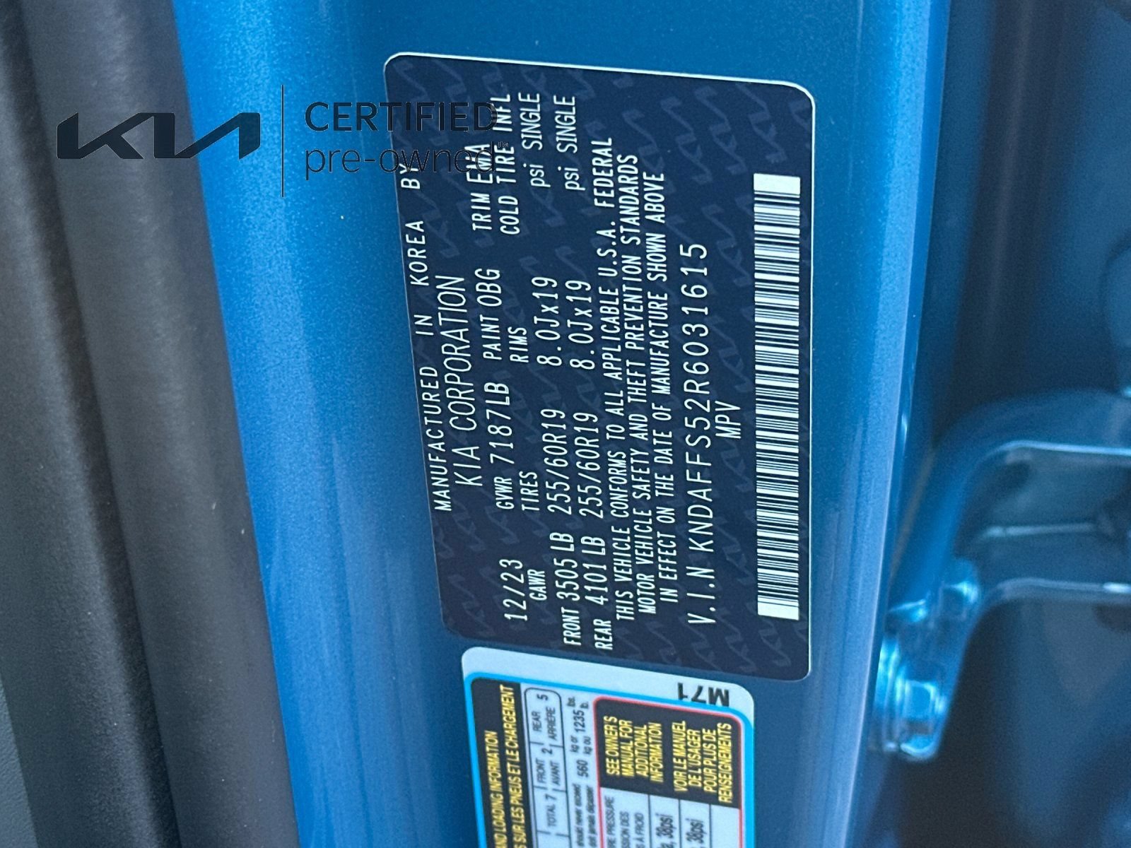 Certified 2024 Kia EV9 Wind AWD/4WD image 31