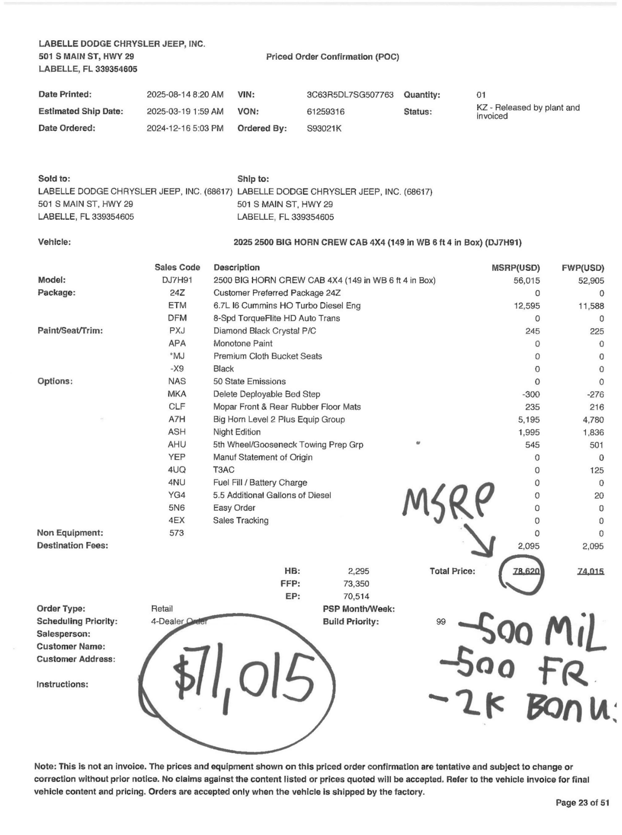 New 2025 RAM 2500 Big Horn image 2