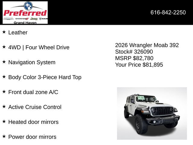 New 2026 Jeep Wrangler Unlimited Rubicon 392 image 6