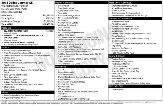 Used 2018 Dodge Journey SE w/ Blacktop Package image 15