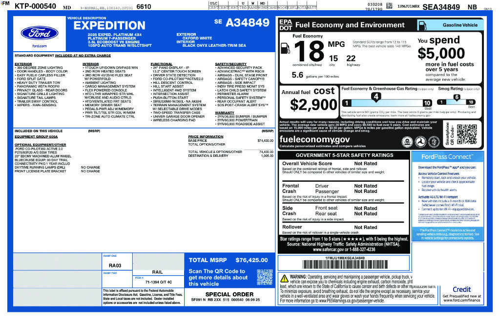 Used 2025 Ford Expedition Platinum AWD/4WD image 29