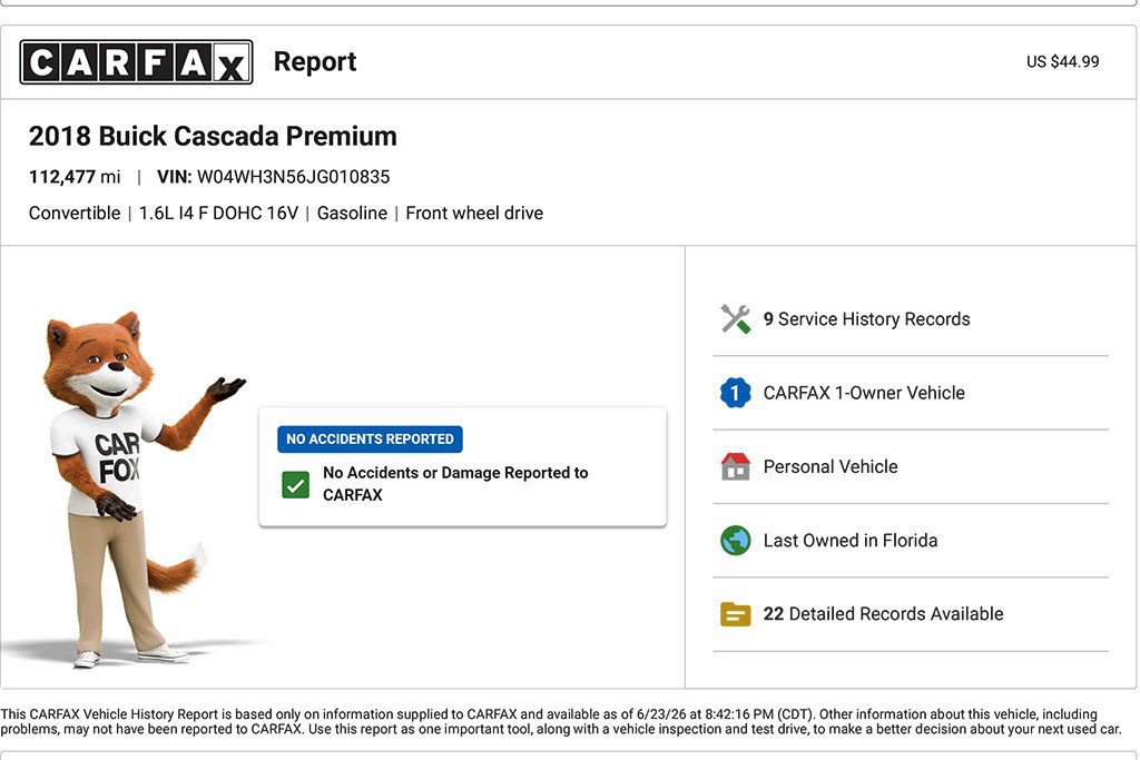 Used 2018 Buick Cascada Premium FWD image 2