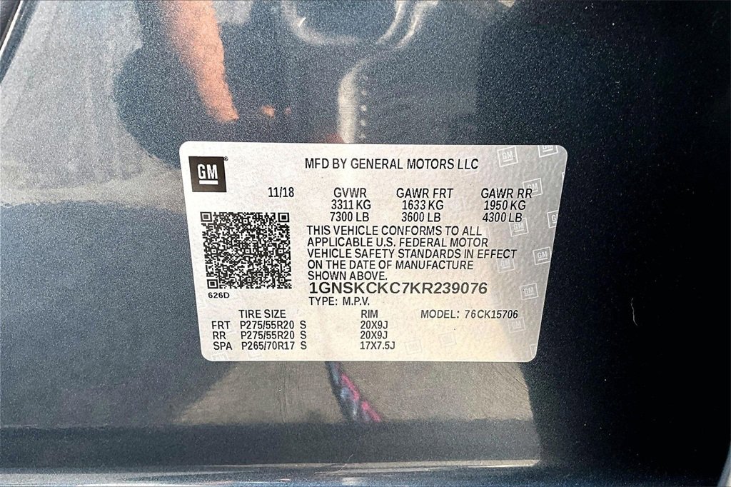 Used 2019 Chevrolet Tahoe Premier w/ Max Trailering Package image 37