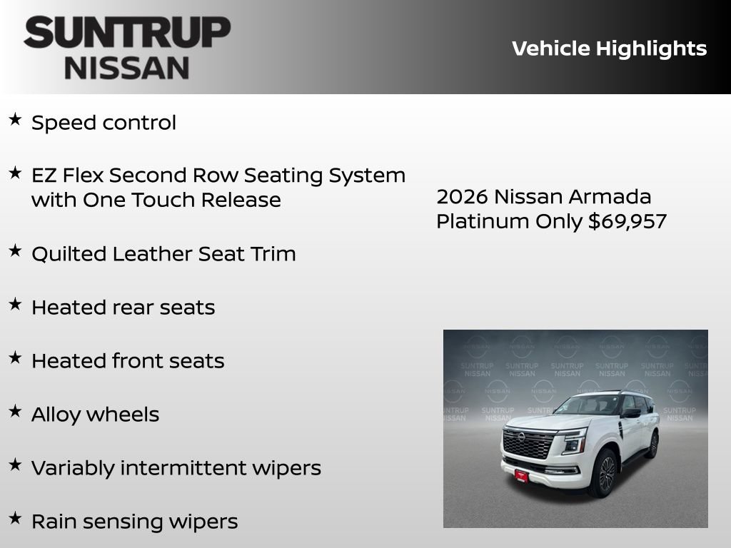 New 2026 Nissan Armada Platinum w/ Accent Package AWD/4WD image 30