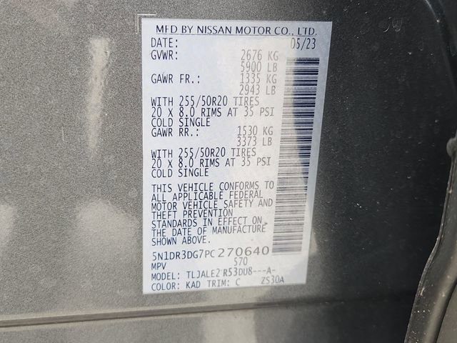 Used 2023 Nissan Pathfinder Platinum w/ Cargo Package FWD image 34