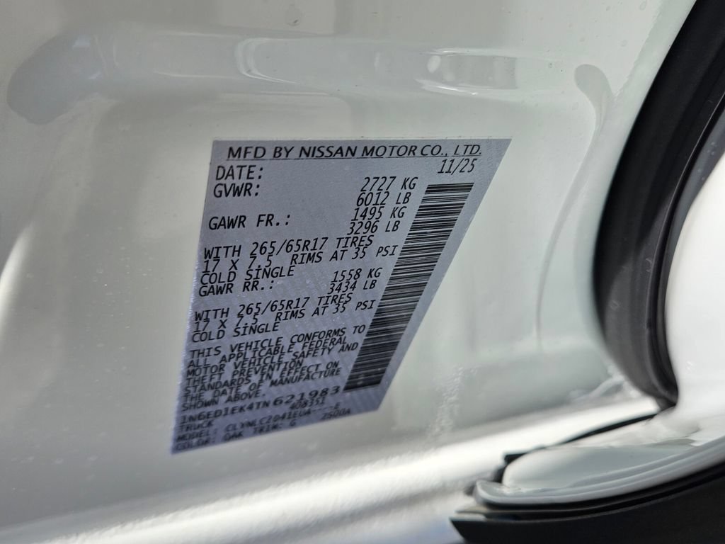 New 2026 Nissan Frontier SV w/ SV Convenience Package AWD/4WD image 18