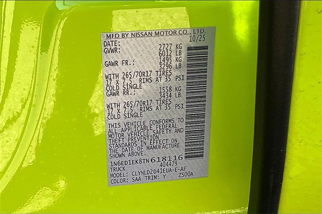 New 2026 Nissan Frontier PRO-4X w/ Pro Premium Package image 8