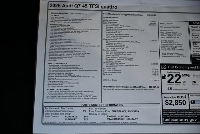 New 2026 Audi Q7 2.0T Premium Plus image 39