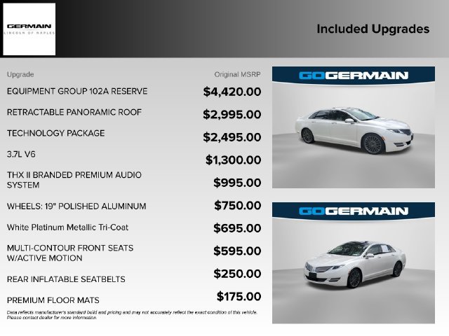 Used 2015 Lincoln MKZ AWD w/ Equipment Group 102A Reserve image 37
