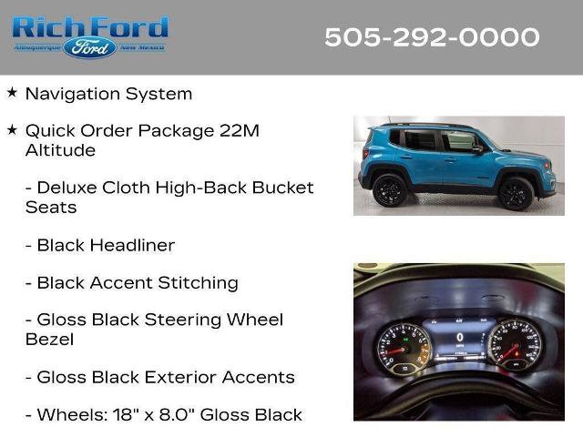 Used 2022 Jeep Renegade Altitude w/ Sun/Sound Group AWD/4WD image 12