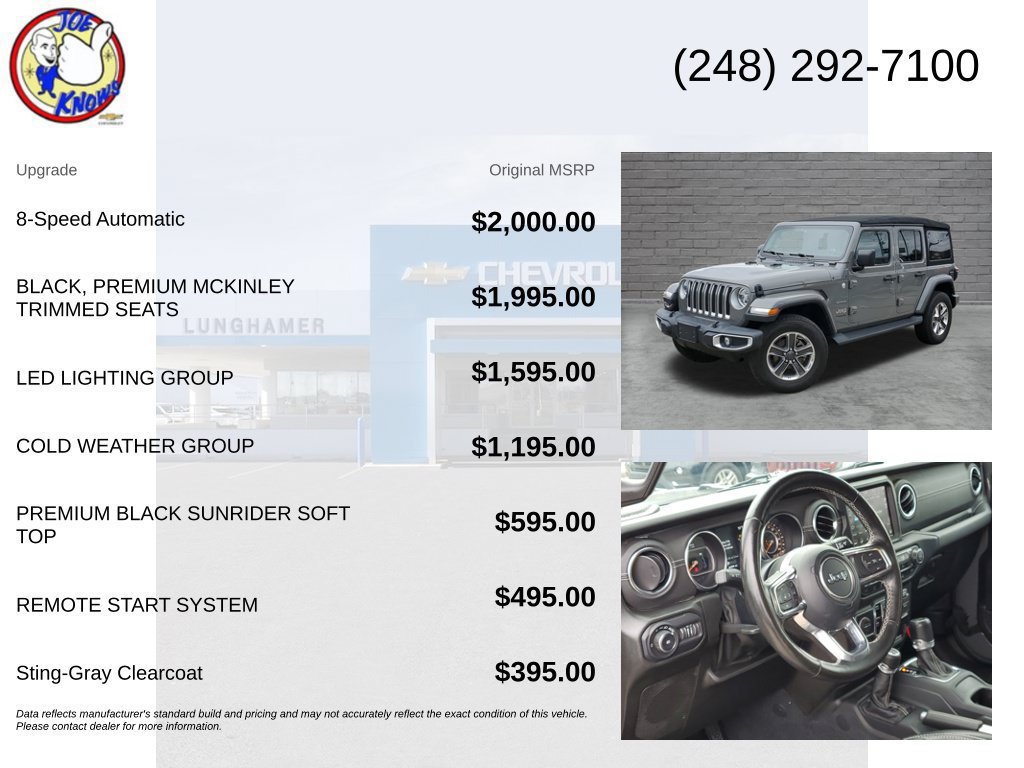 Used 2022 Jeep Wrangler Unlimited Sahara w/ LED Lighting Group AWD/4WD image 5