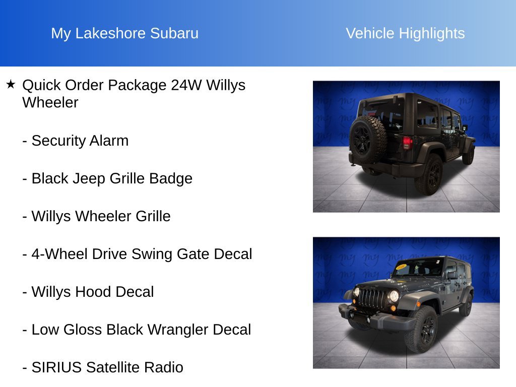 Used 2016 Jeep Wrangler Unlimited Sport AWD/4WD image 12