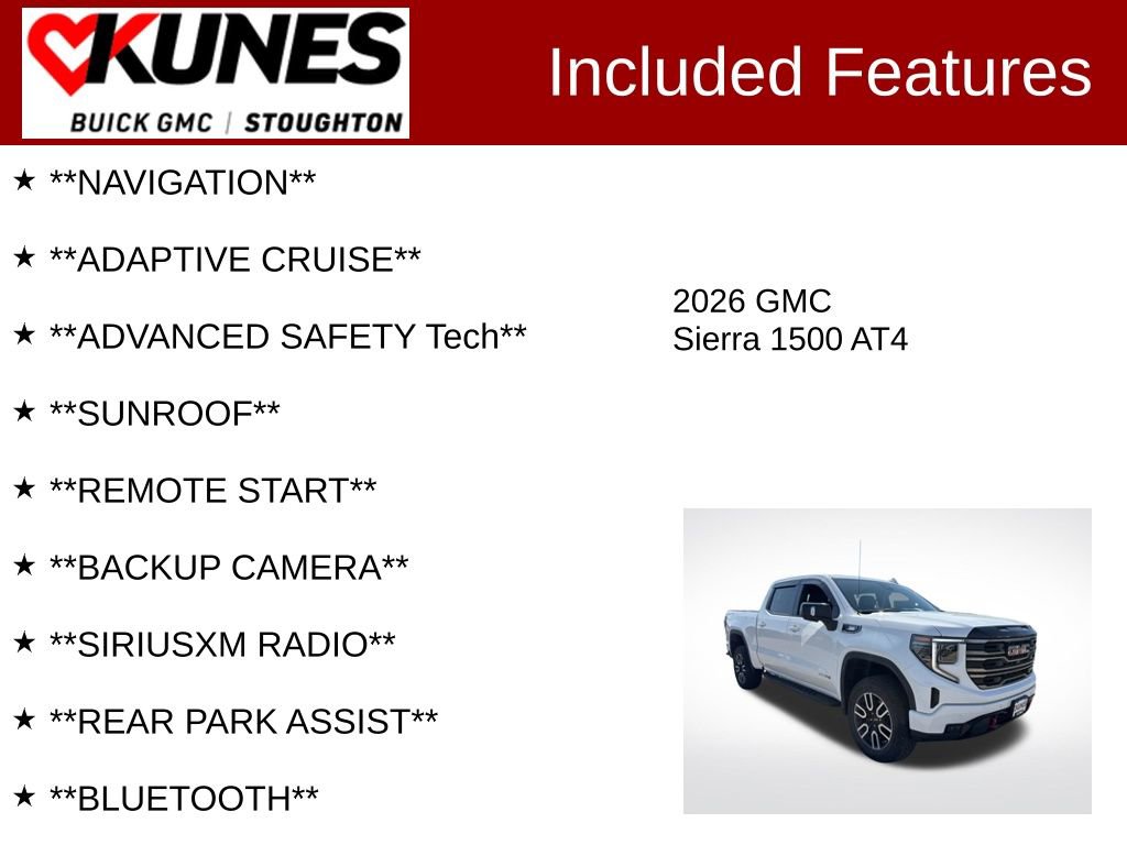 Used 2026 GMC Sierra 1500 AT4 w/ AT4 Premium Package AWD/4WD image 2