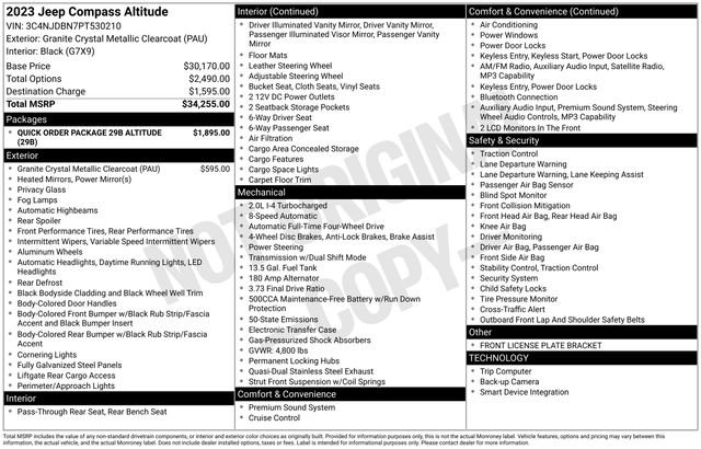 Used 2023 Jeep Compass Latitude AWD/4WD image 51