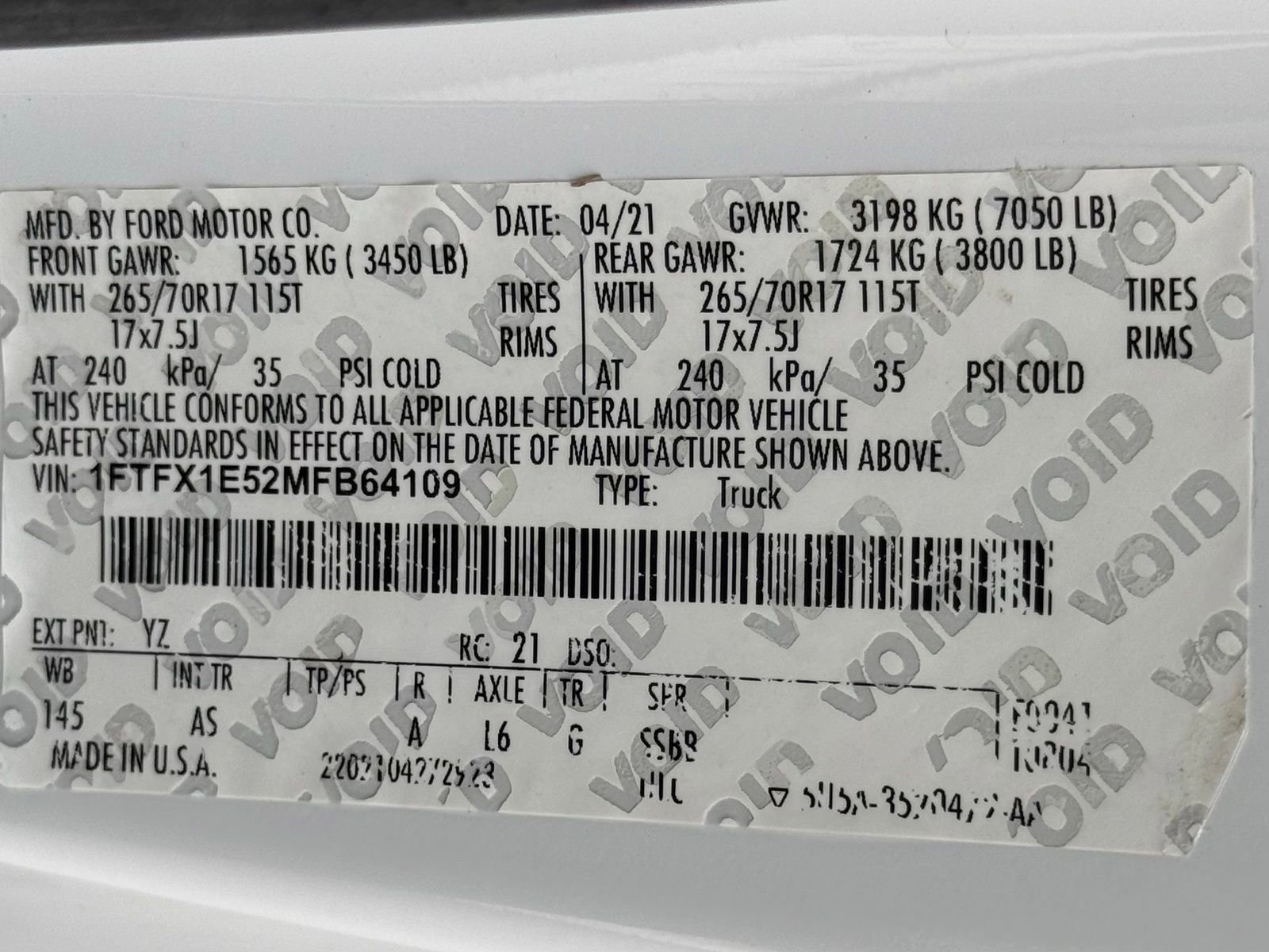 Used 2021 Ford F150 XL w/ Equipment Group 101A High AWD/4WD image 51