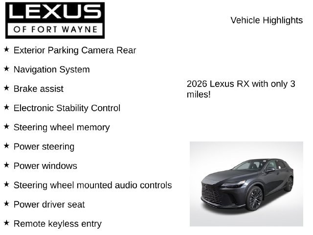 New 2026 Lexus RX 350 Premium Plus w/ Convenience Package AWD/4WD image 7