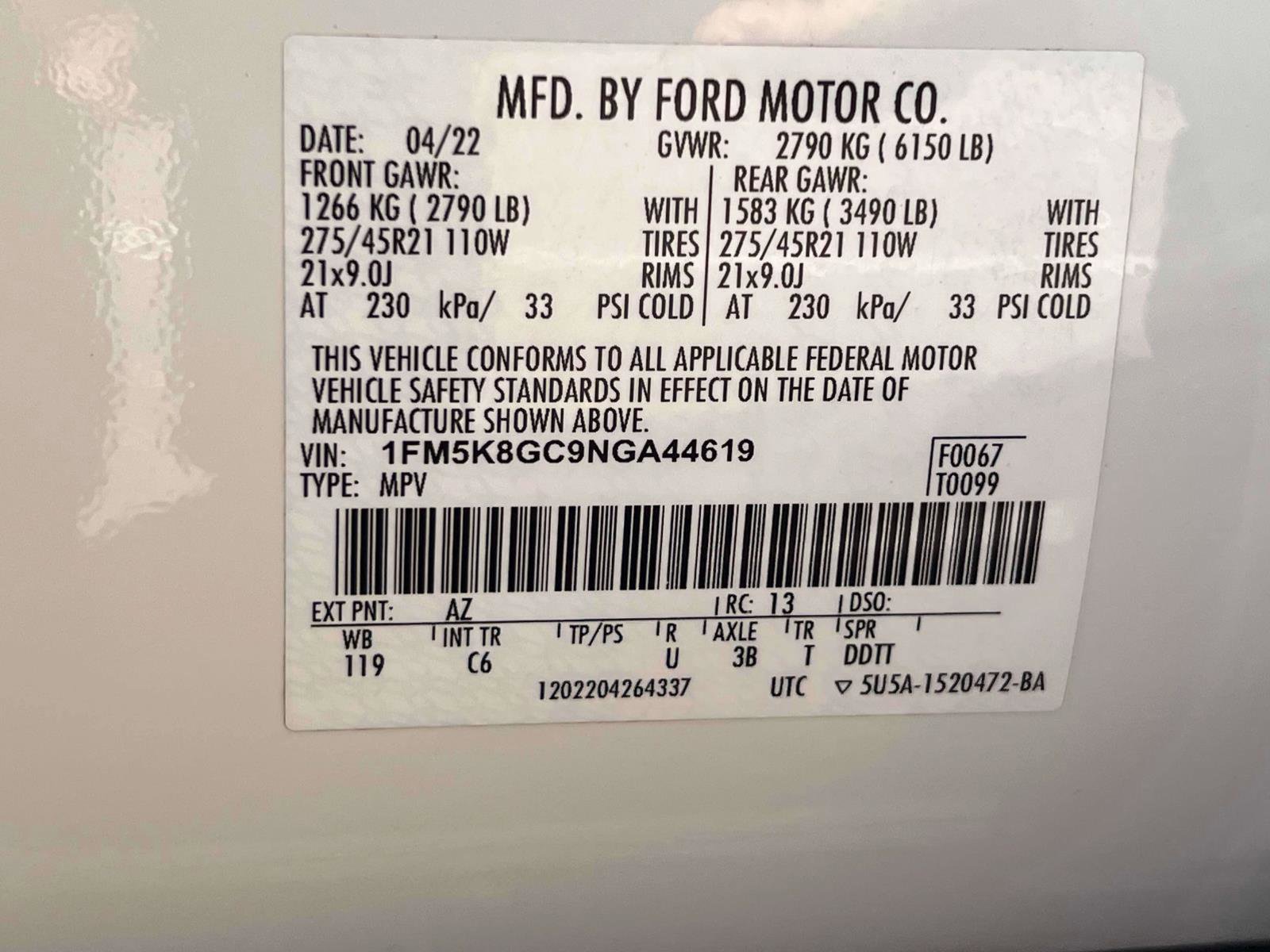Certified 2022 Ford Explorer ST w/ Equipment Group 401A image 19