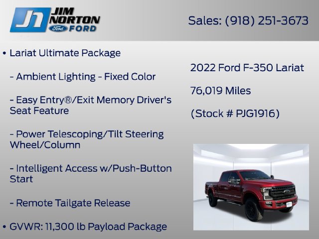 Used 2022 Ford F350 Lariat w/ Tremor Off-Road Package AWD/4WD image 40