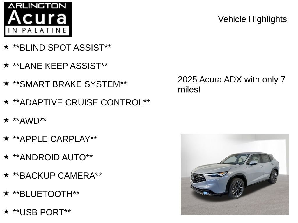 New 2025 Acura ADX A-Spec image 7