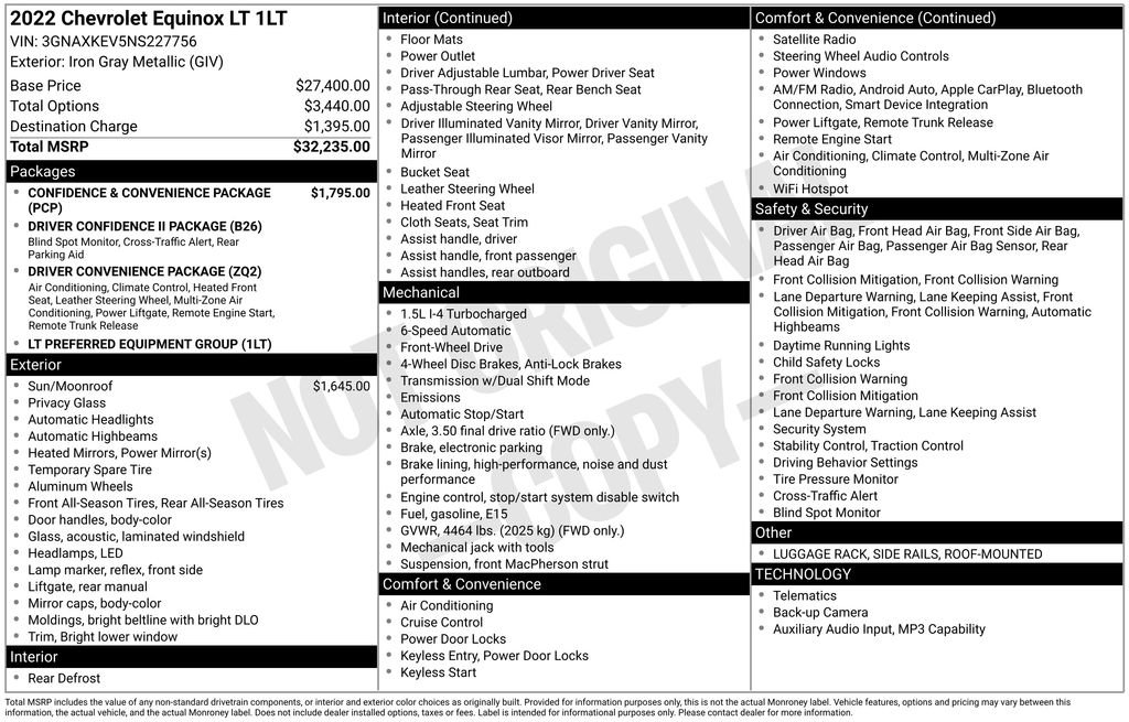 Used 2022 Chevrolet Equinox LT FWD image 39