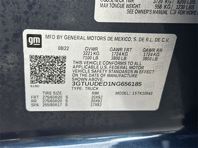 Used 2022 GMC Sierra 1500 SLT w/ SLT Convenience Package image 38