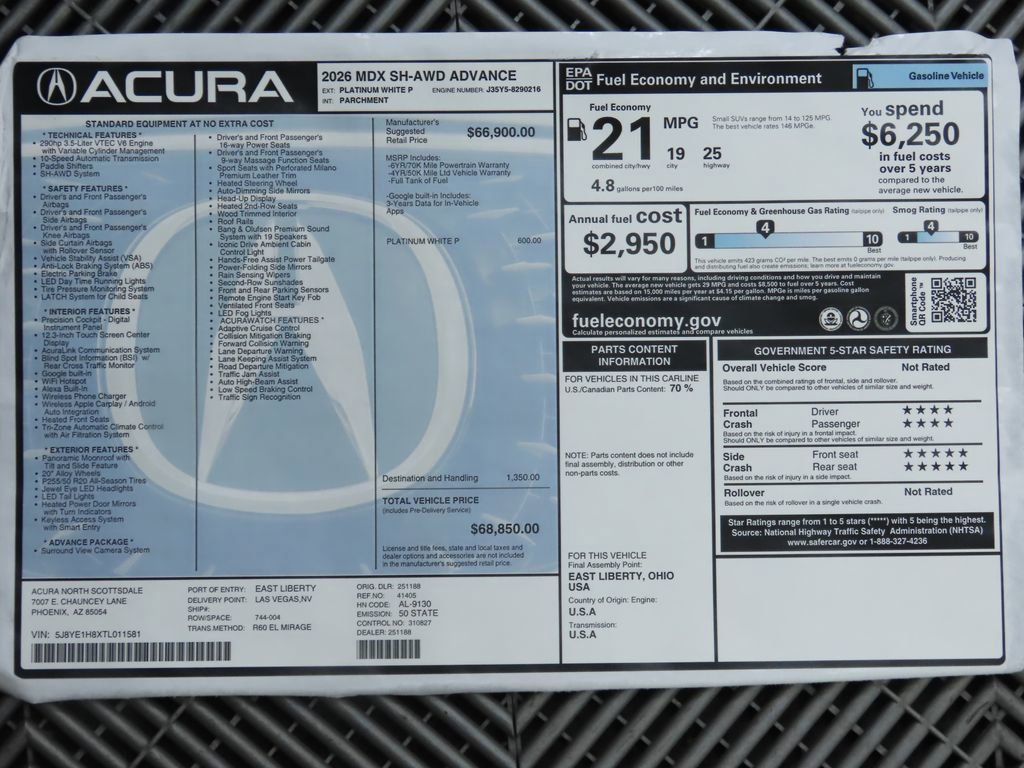 New 2026 Acura MDX w/ Advance Package image 9