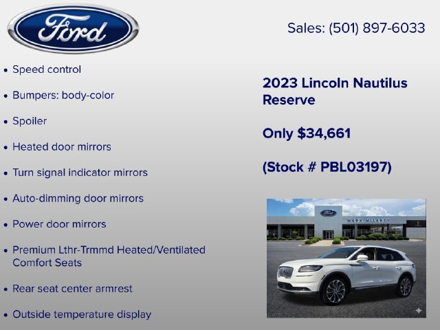 Certified 2023 Lincoln Nautilus Reserve w/ Luxury Package AWD/4WD image 37