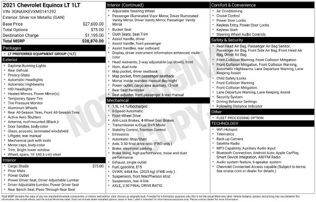 Used 2021 Chevrolet Equinox LT FWD image 5
