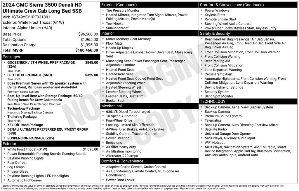 Used 2024 GMC Sierra 3500 Denali Ultimate AWD/4WD image 22