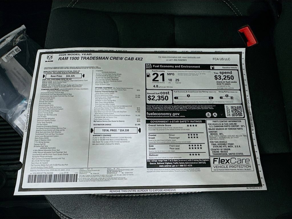 New 2026 RAM 1500 Tradesman RWD image 21