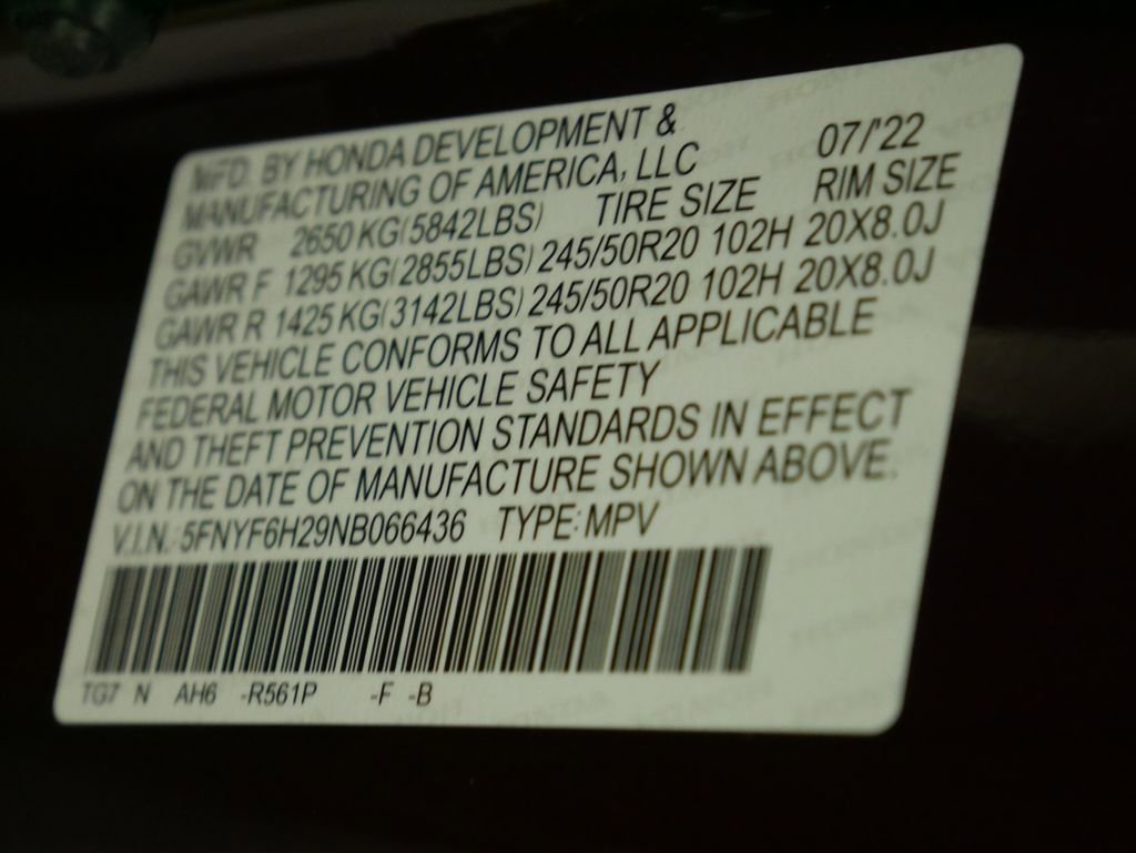 Certified 2022 Honda Pilot Special Edition image 17