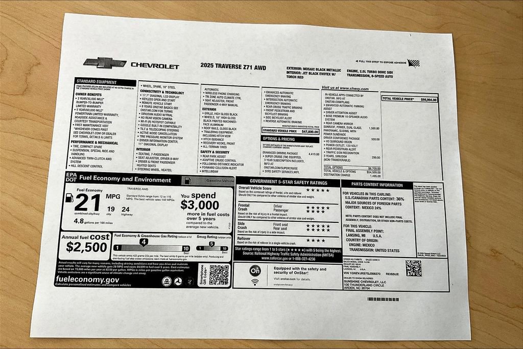 New 2025 Chevrolet Traverse Z71 w/ Enhanced Driving Package image 14