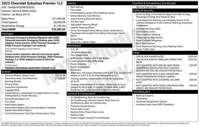 Certified 2022 Chevrolet Suburban Premier AWD/4WD image 32