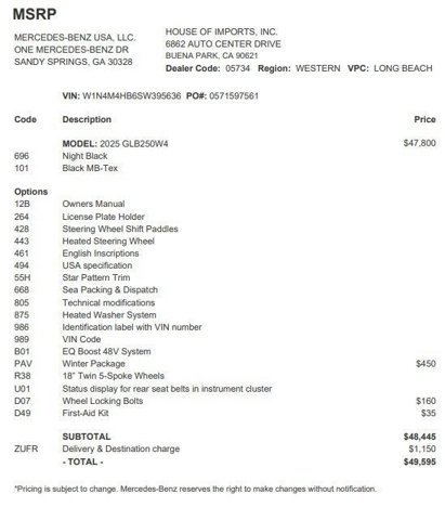 Certified 2025 Mercedes-Benz GLB 250 4MATIC image 4