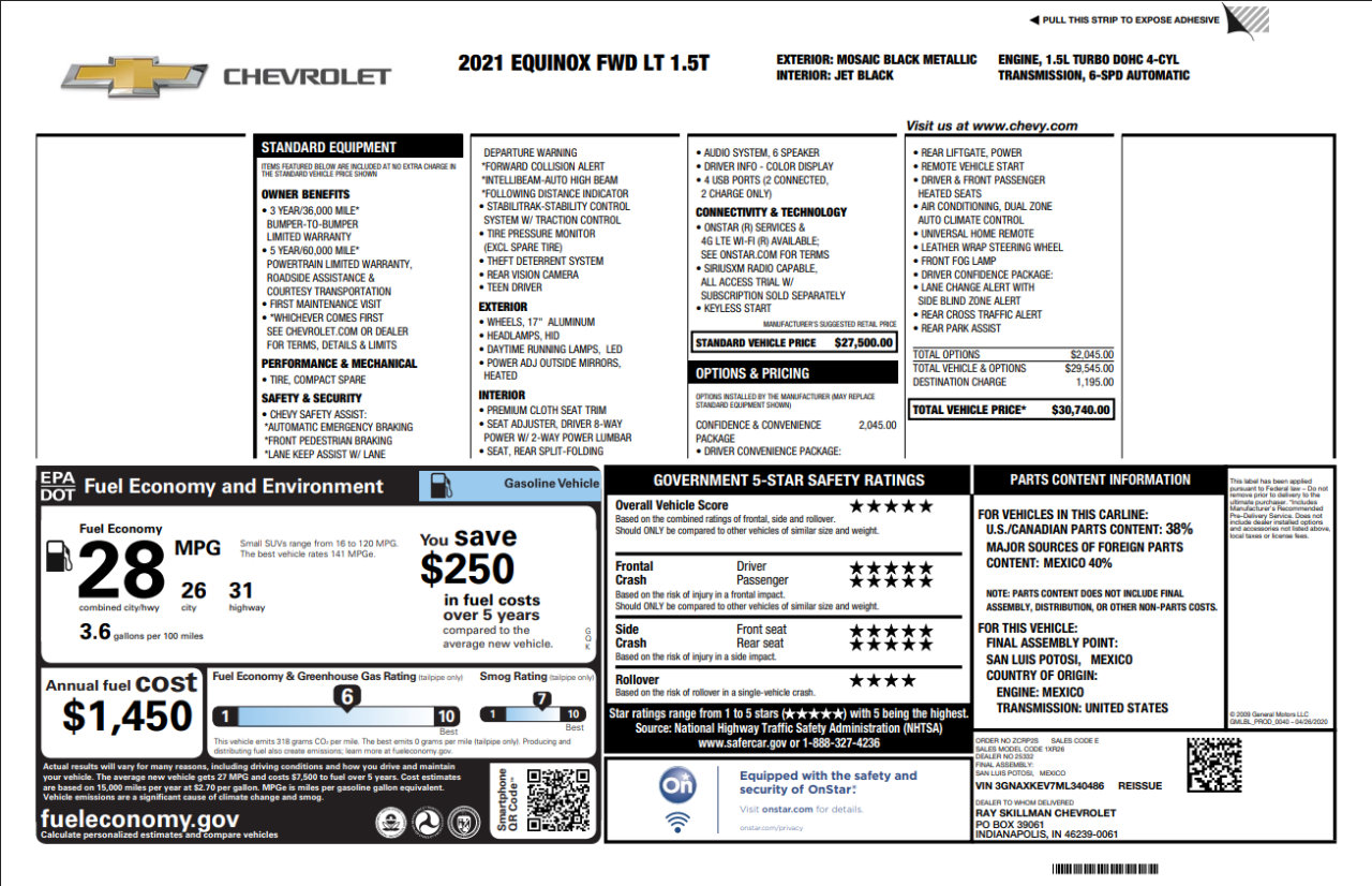 Used 2021 Chevrolet Equinox LT image 48