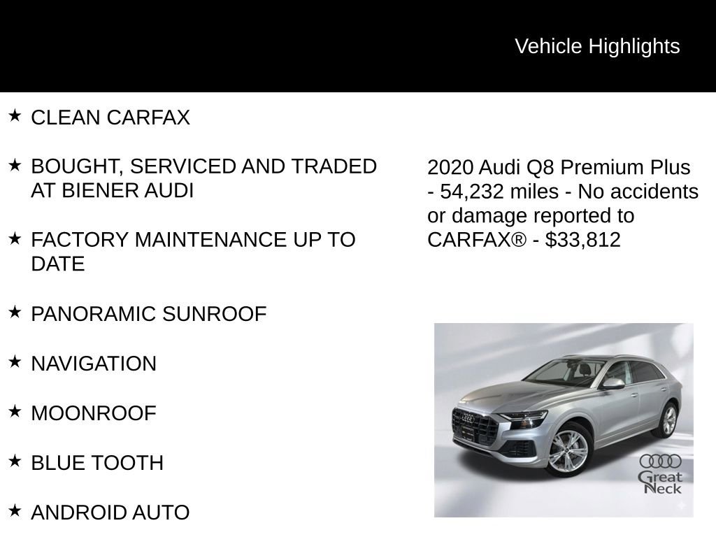 Used 2020 Audi Q8 Premium Plus w/ Premium Plus Package image 9