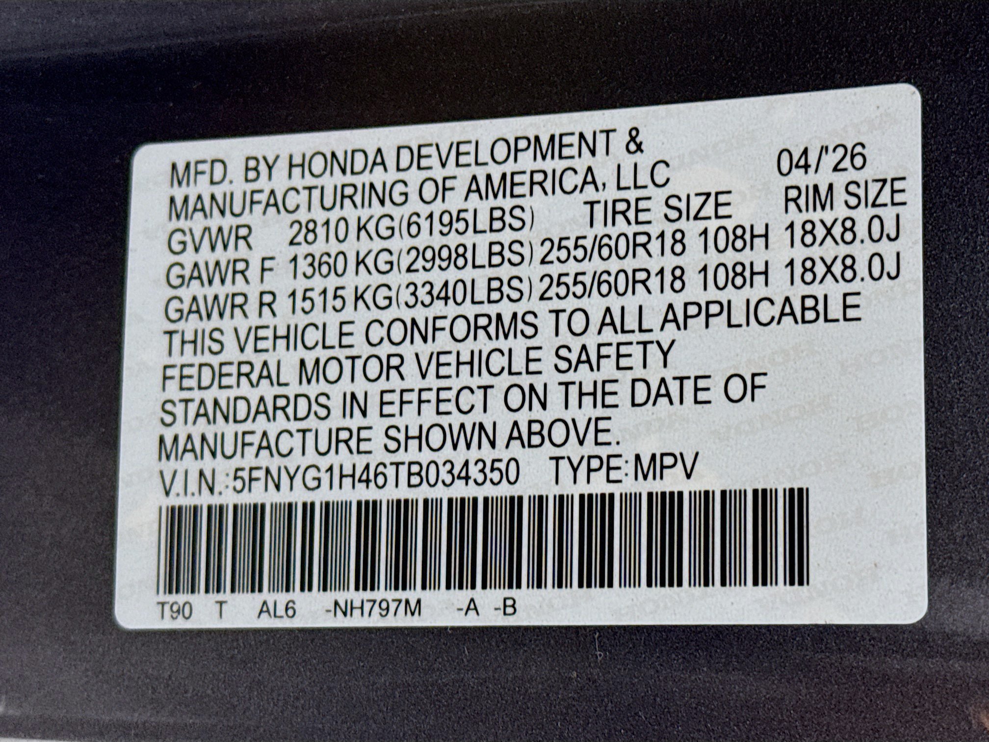 New 2026 Honda Pilot EX-L image 33