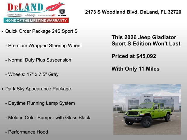 New 2026 Jeep Gladiator Sport AWD/4WD image 12