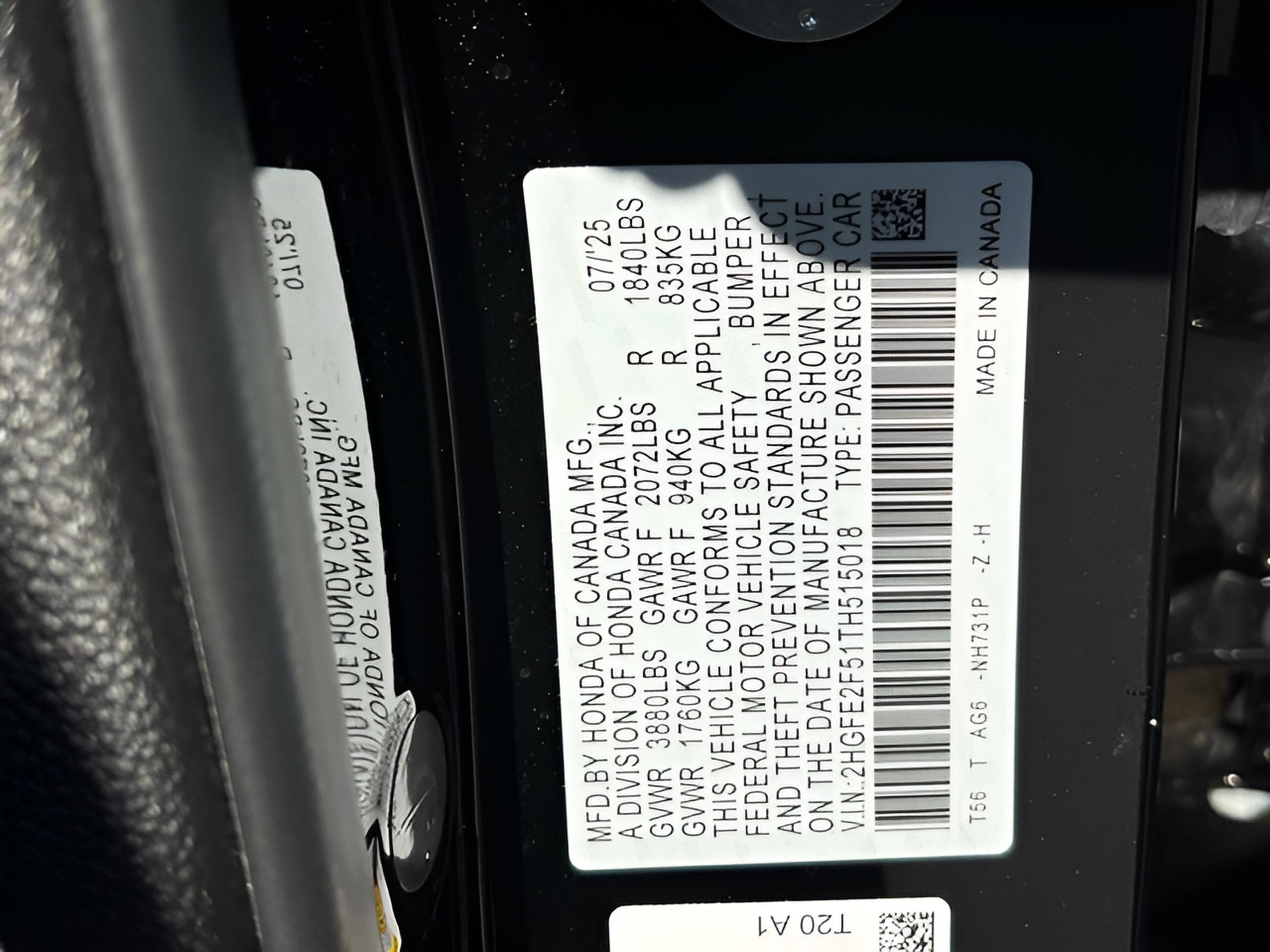 Certified 2026 Honda Civic Sport image 28