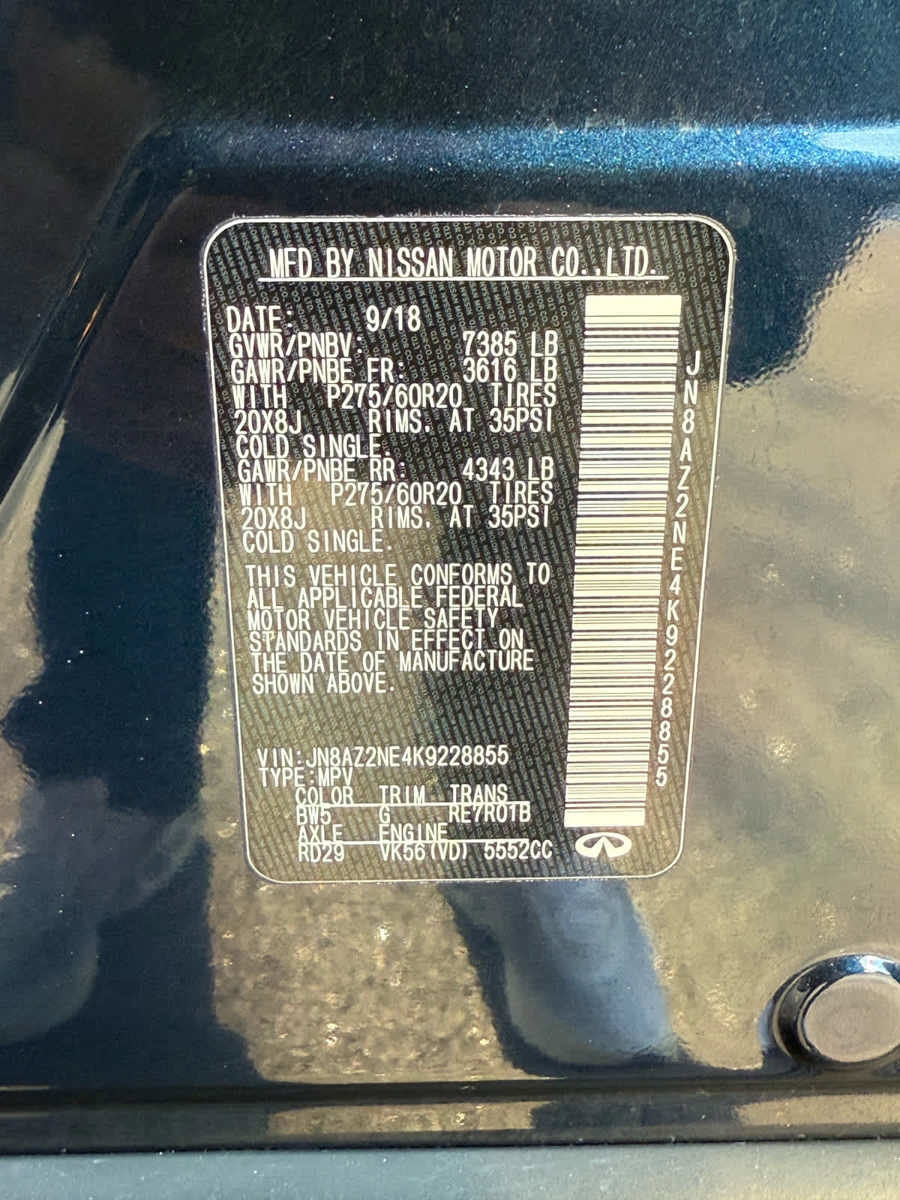 Used 2019 INFINITI QX80 Luxe image 34