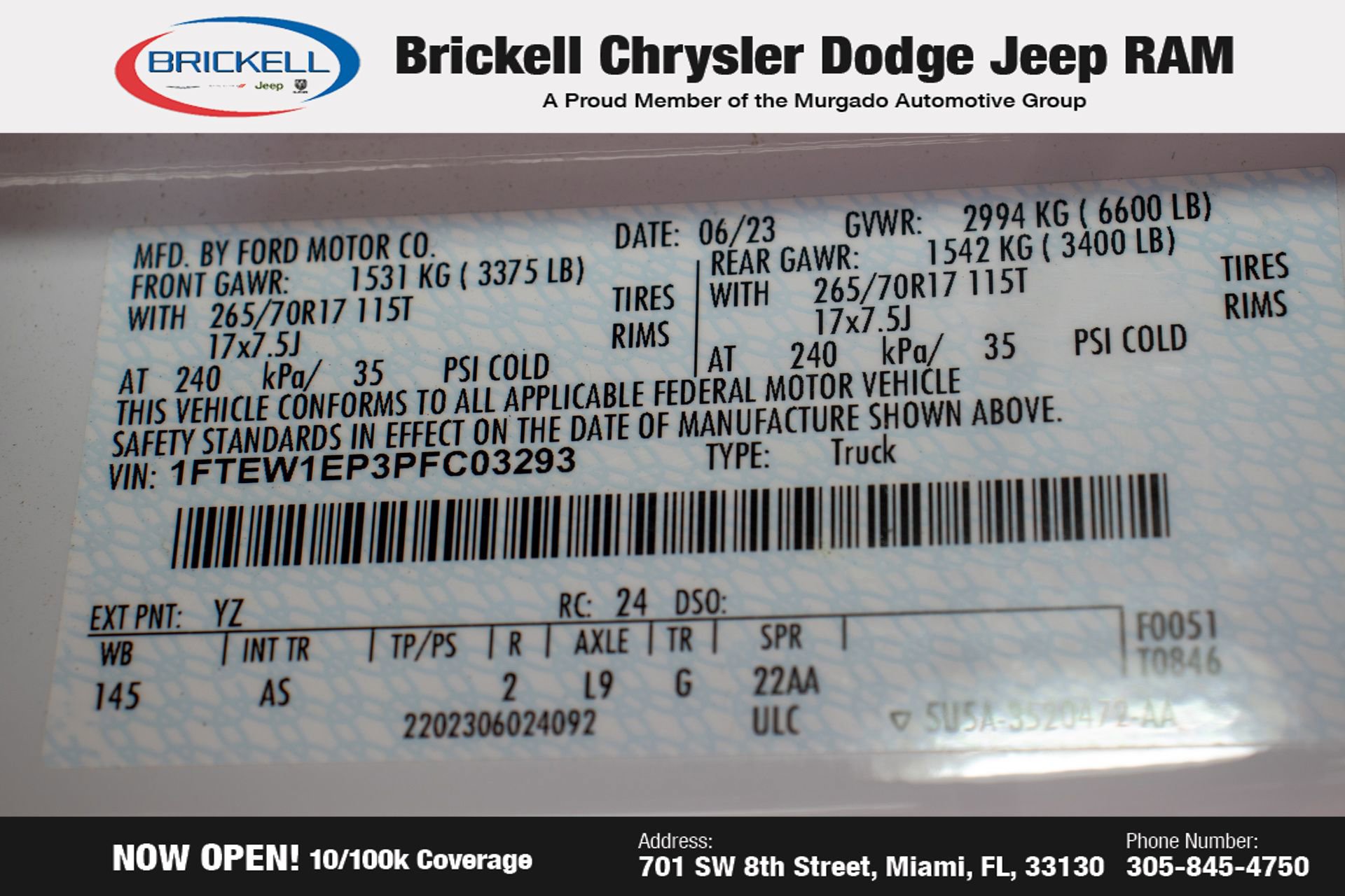 Used 2023 Ford F150 XL w/ XL Chrome Appearance Package image 34