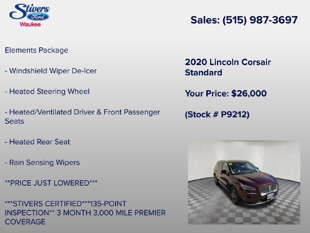 Used 2020 Lincoln Corsair AWD w/ Equipment Group 101A image 16